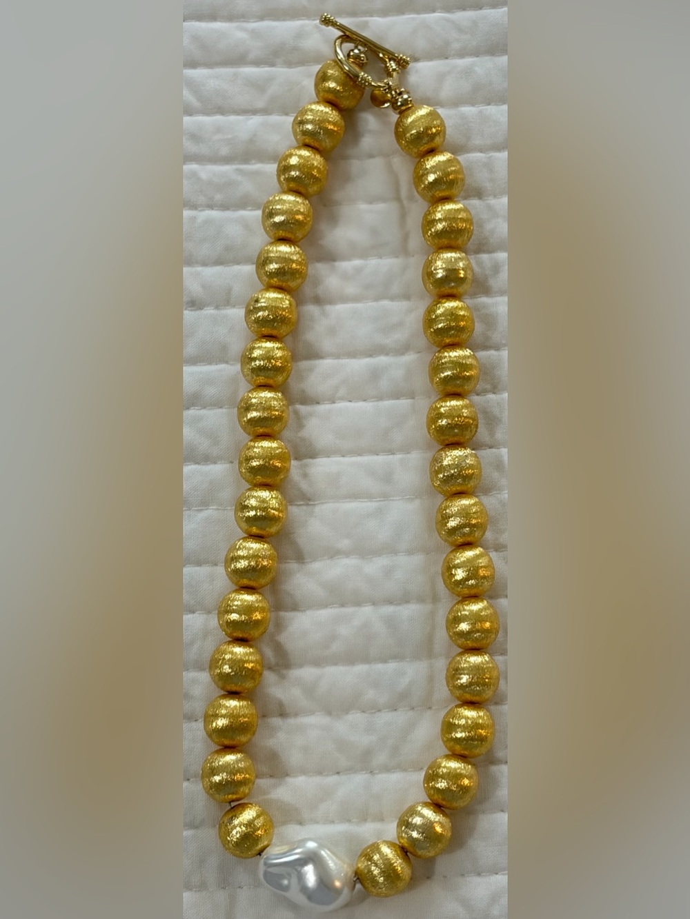 NWOT Accessory Concierge Gold Bead Necklace Pearl Pendant- Women's Jewelry